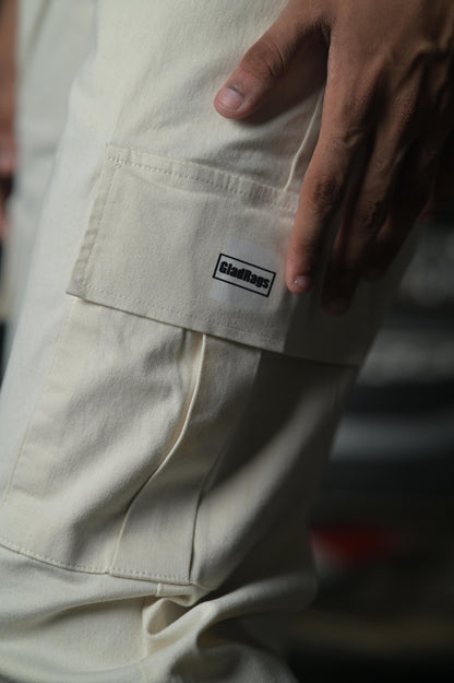 Off White Twill Cargo