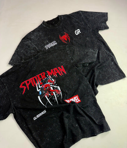 SPIDERMAN Black Acid Oversized